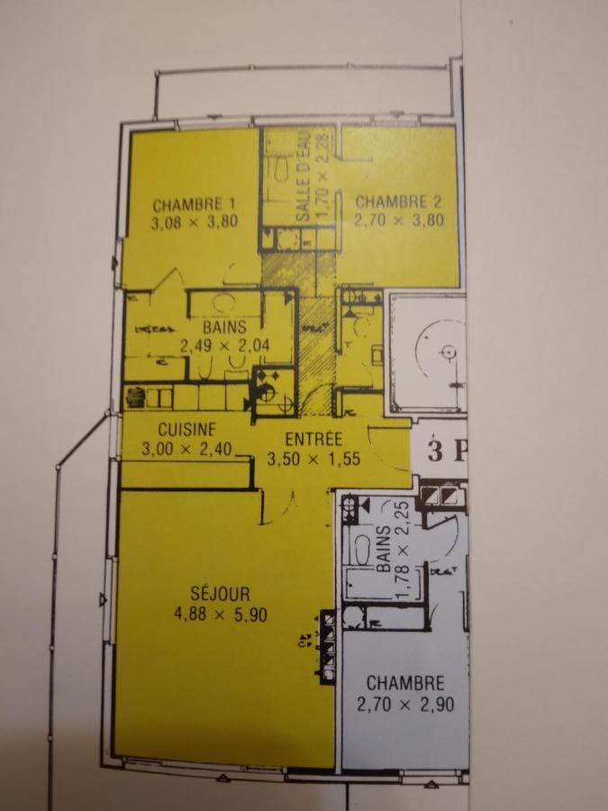 Grand 3 Pieces 82 M2 4P Plus 2-3P , 150M Plage 多维尔 外观 照片